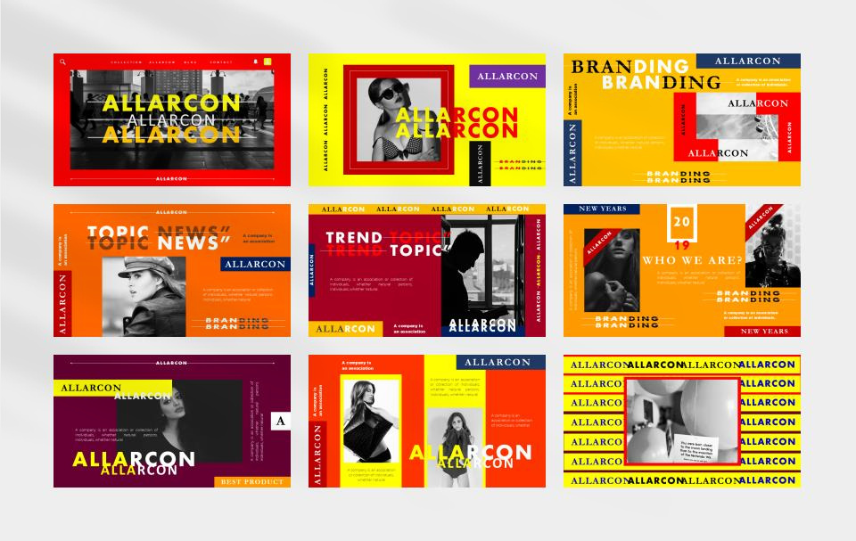 时尚潮流赛博朋克风PPT模板