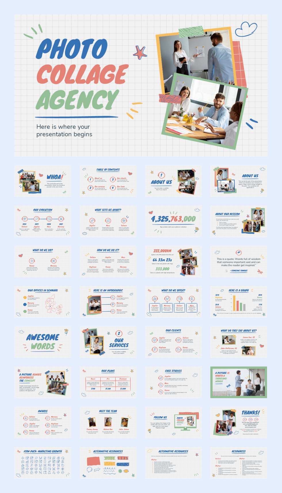 多彩创意卡通童趣儿童教育PPT模板