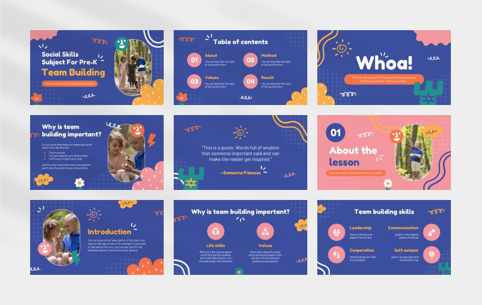 多彩创意卡通童趣儿童教育PPT模板