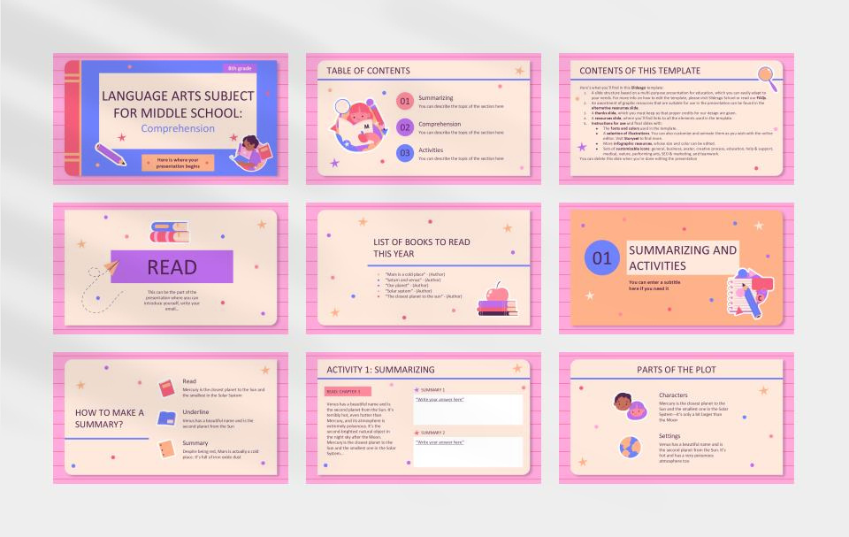 多彩创意卡通童趣儿童教育PPT模板