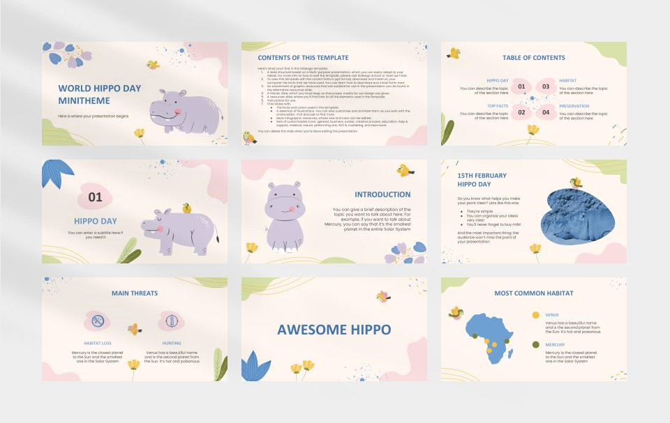 多彩创意卡通童趣儿童教育PPT模板