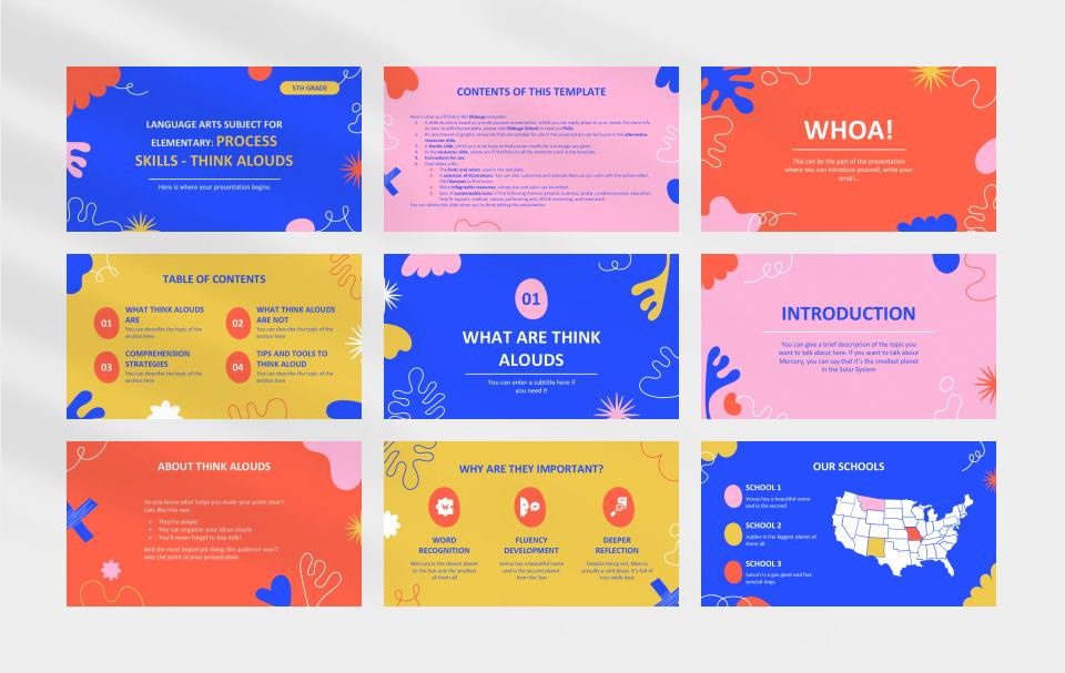 多彩创意卡通童趣儿童教育PPT模板