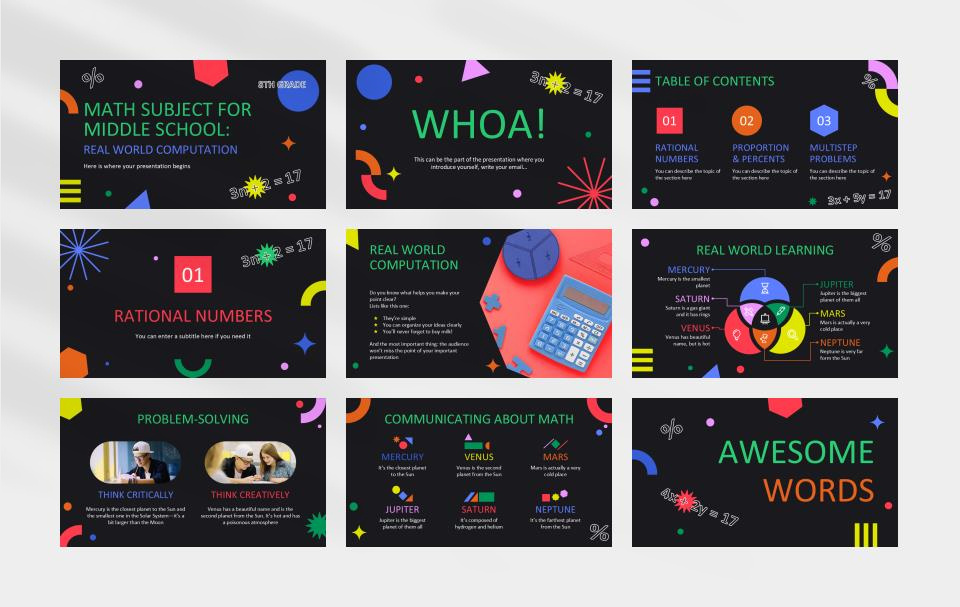 多彩创意卡通童趣儿童教育PPT模板