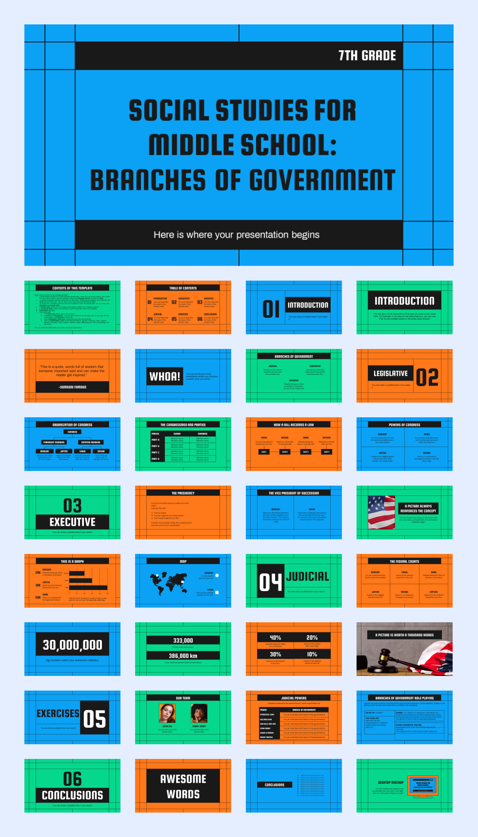 多彩创意卡通童趣儿童教育PPT模板