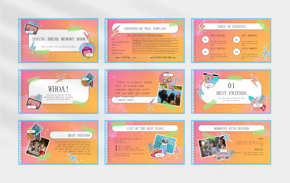 多彩创意卡通童趣儿童教育PPT模板