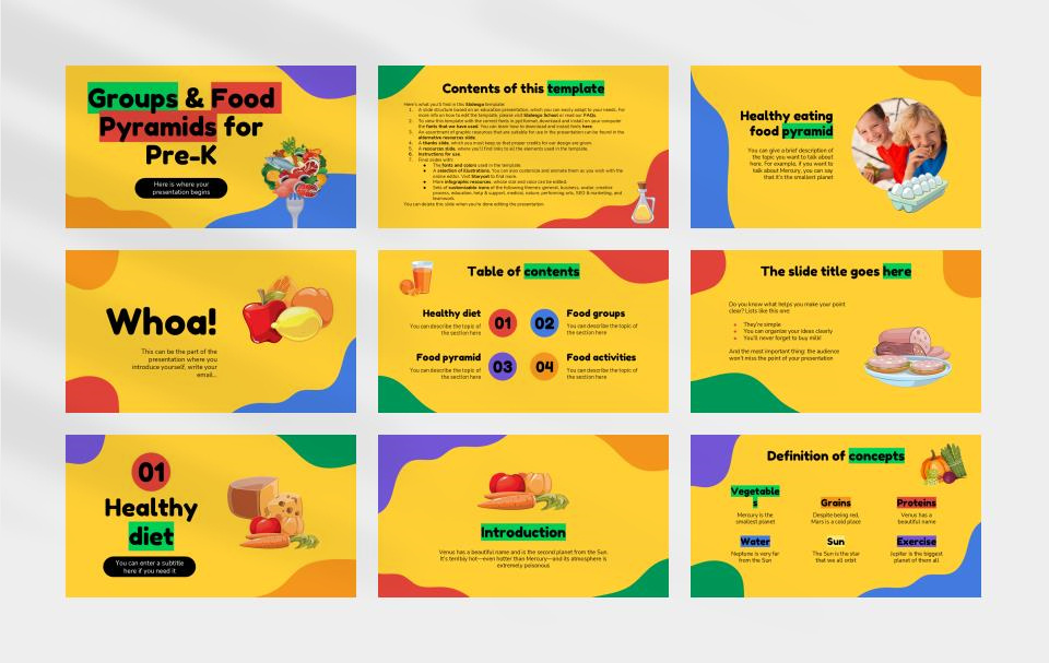 多彩创意卡通童趣儿童教育PPT模板