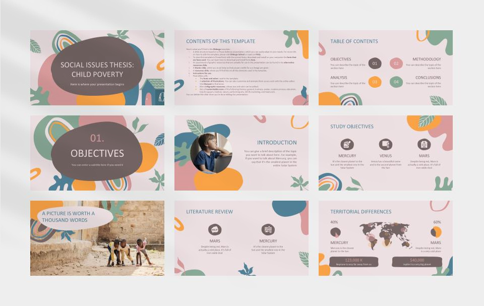 多彩创意卡通童趣儿童教育PPT模板