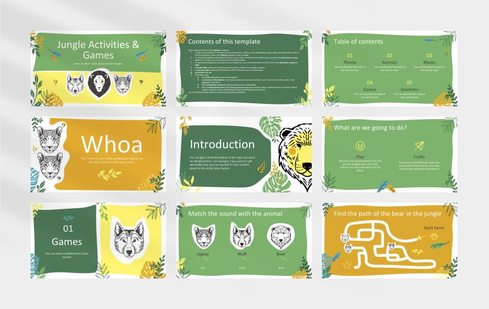 多彩创意卡通童趣儿童教育PPT模板