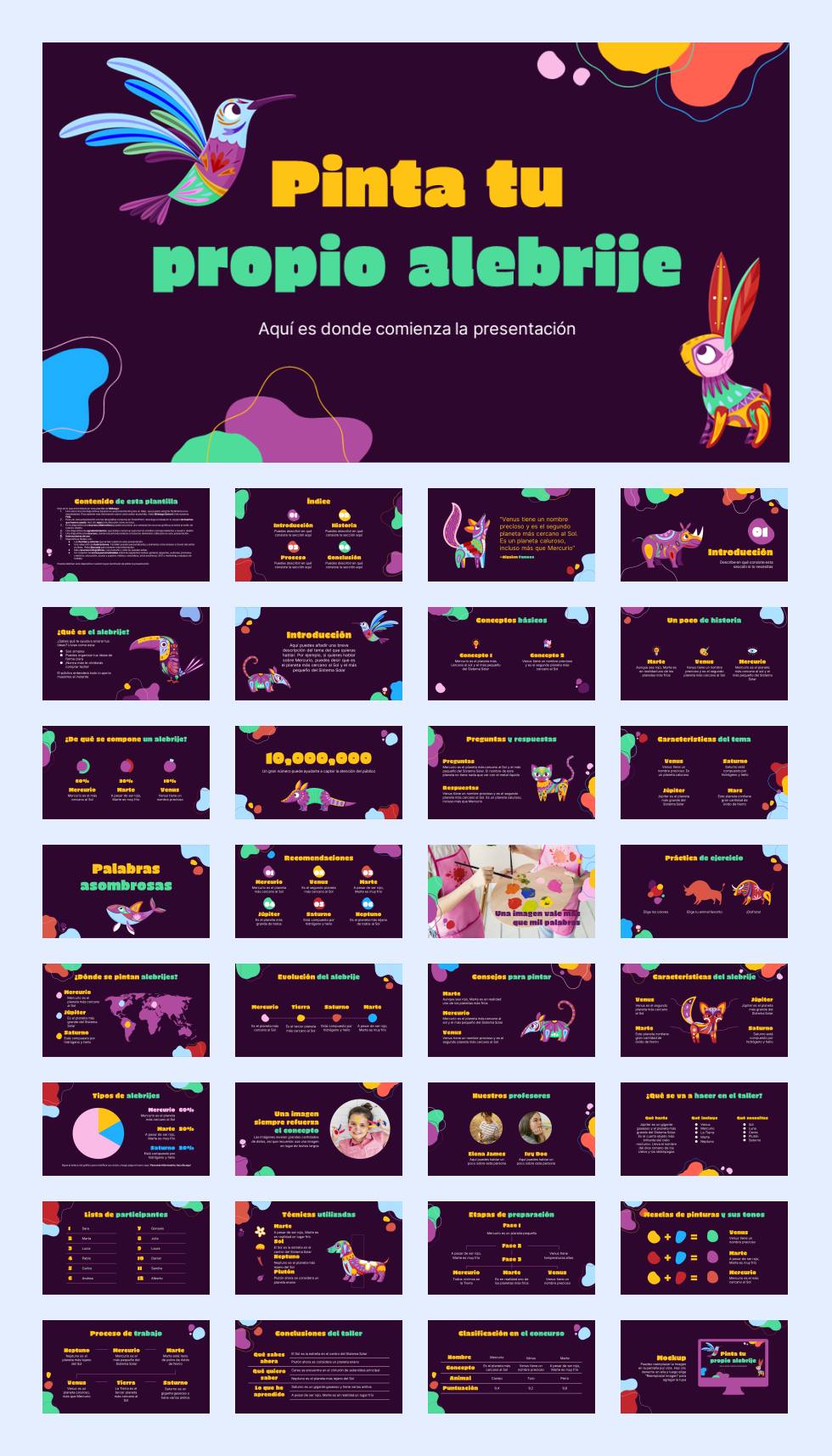 多彩创意卡通童趣儿童教育PPT模板