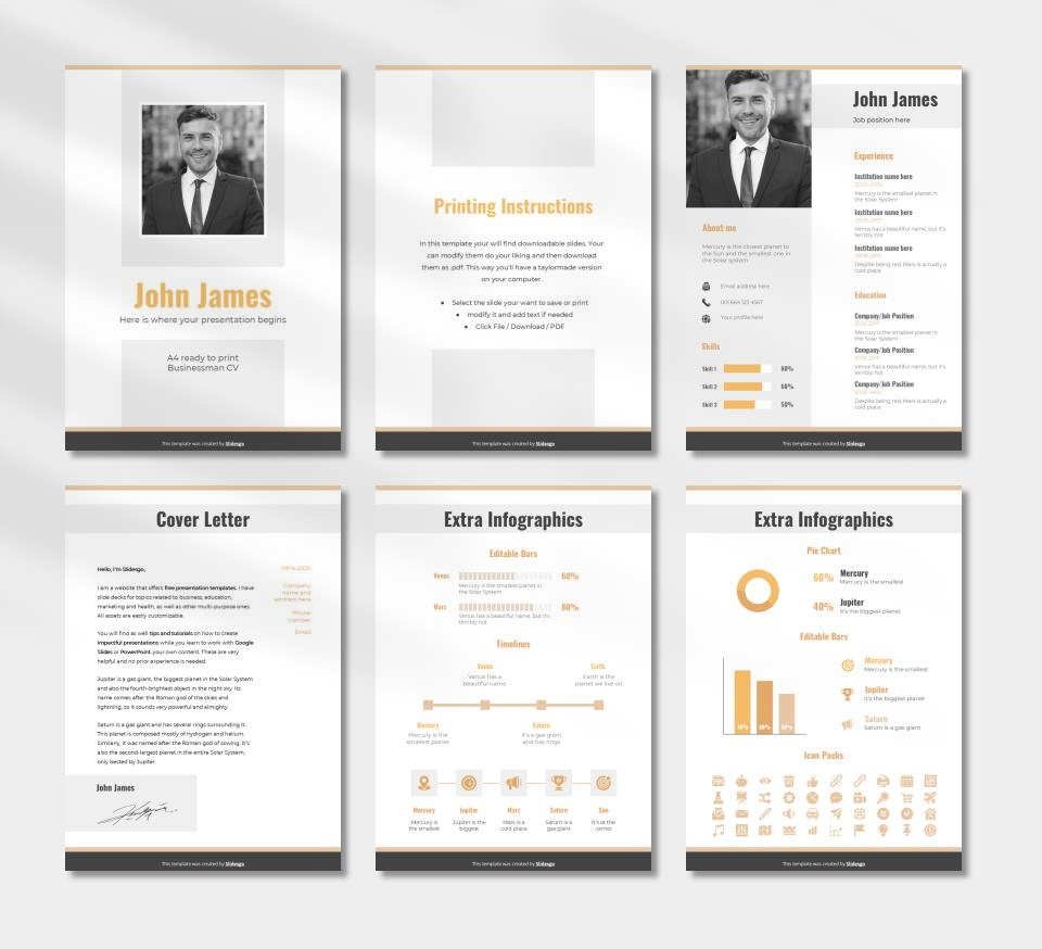 竖版A4简历个人介绍PPT模板