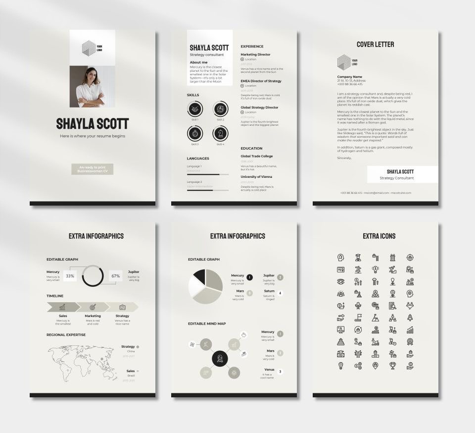 竖版A4简历个人介绍PPT模板