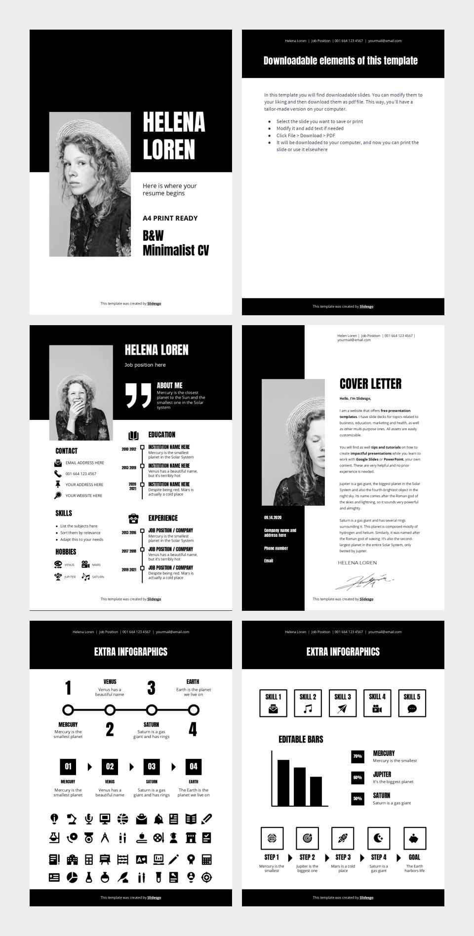 竖版A4简历个人介绍PPT模板