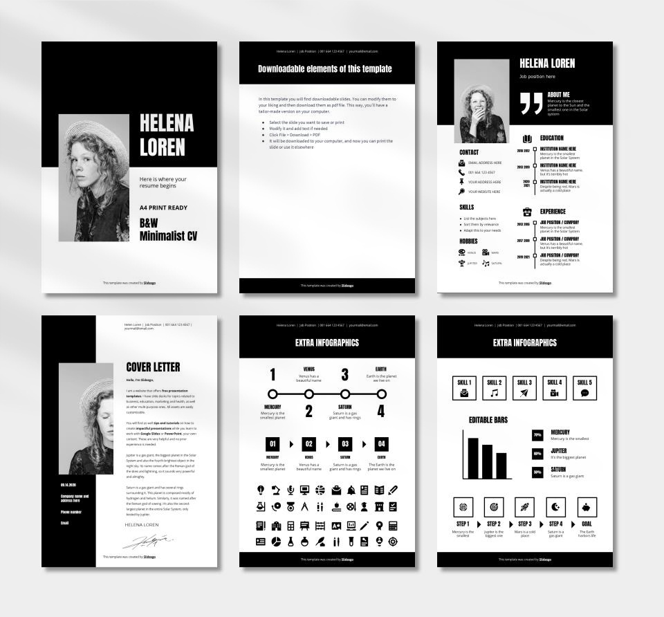 竖版A4简历个人介绍PPT模板