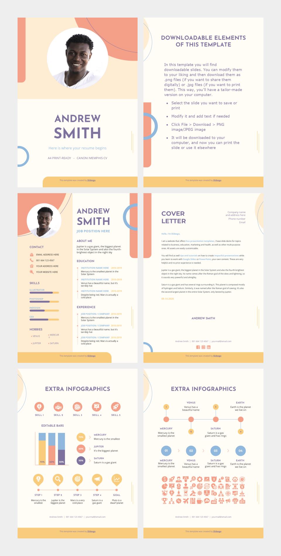 竖版A4简历个人介绍PPT模板