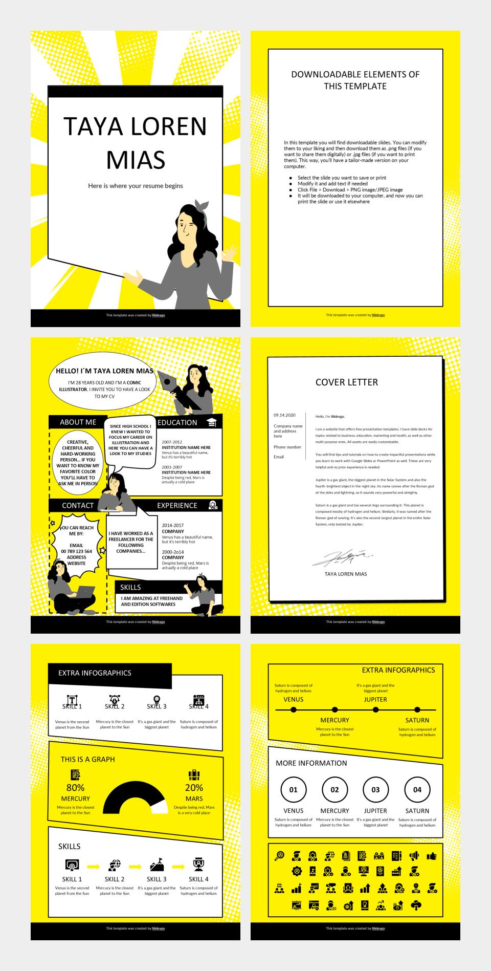 竖版A4简历个人介绍PPT模板