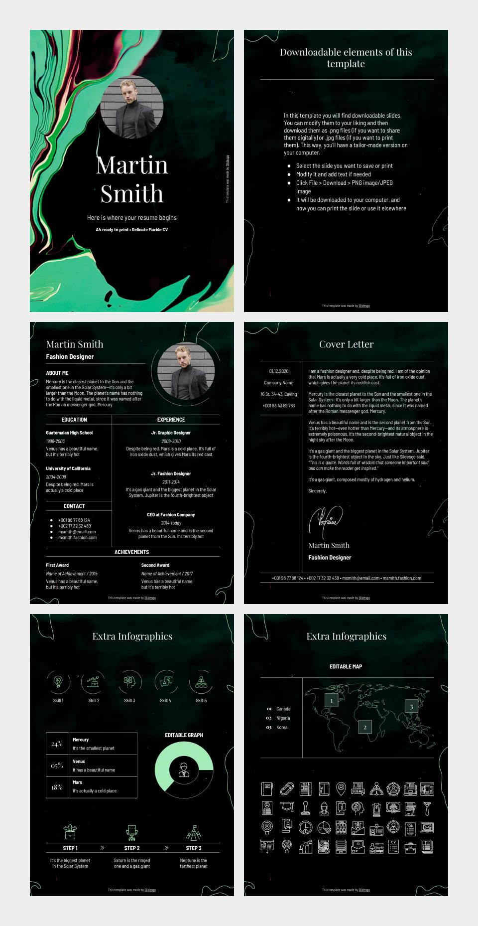 竖版A4简历个人介绍PPT模板