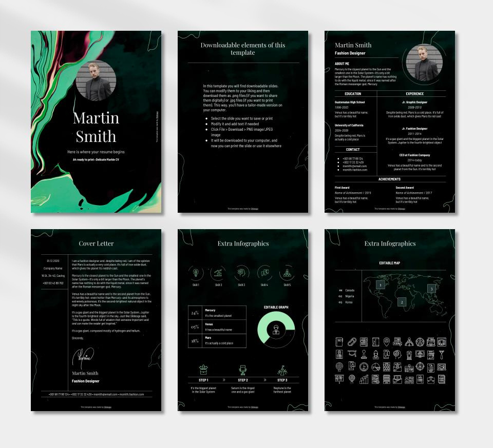 竖版A4简历个人介绍PPT模板