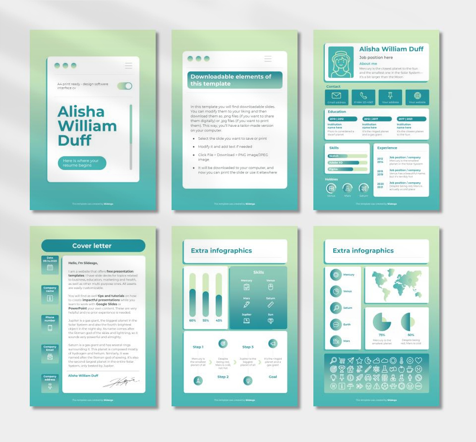 竖版A4简历个人介绍PPT模板