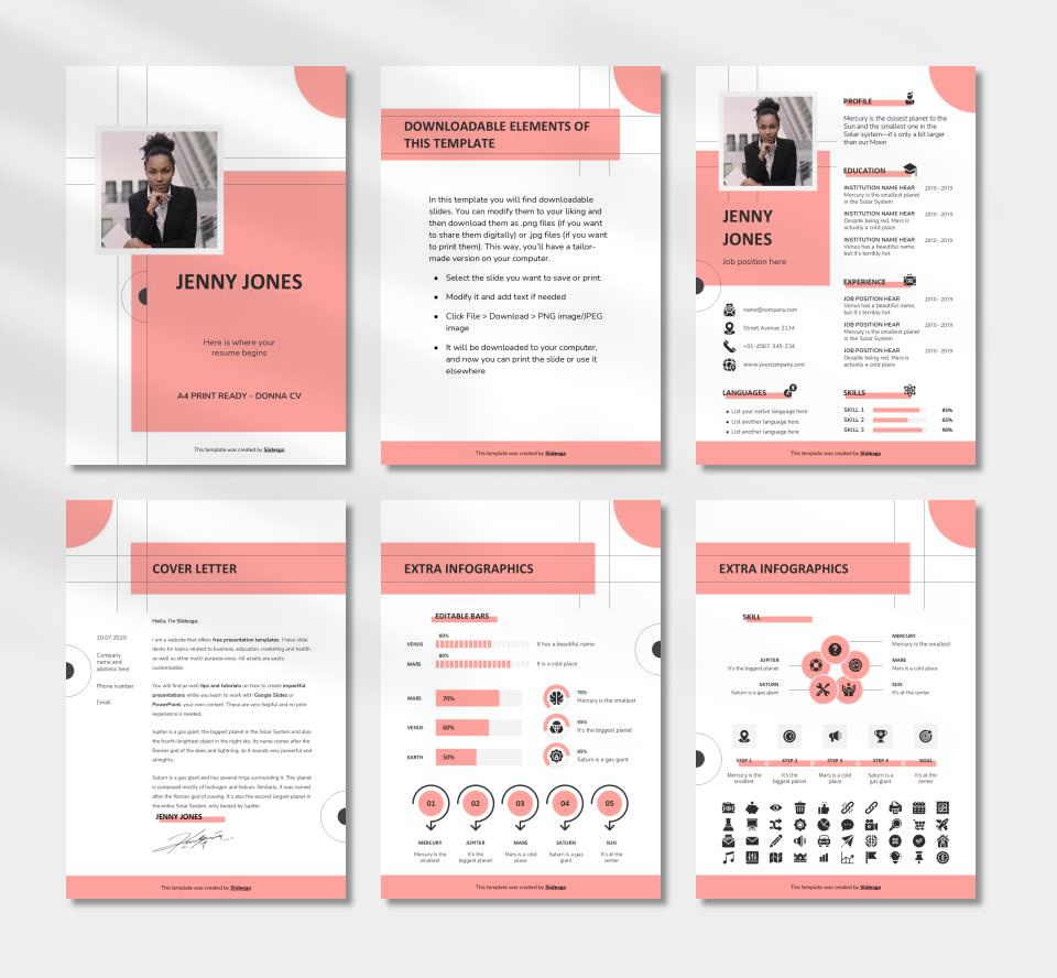 竖版A4简历个人介绍PPT模板