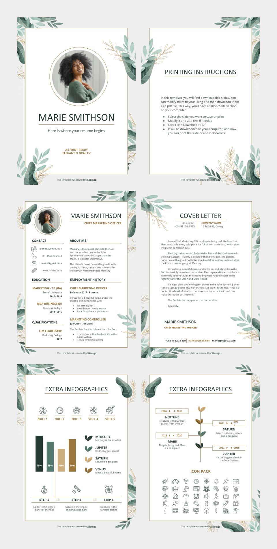 竖版A4简历个人介绍PPT模板