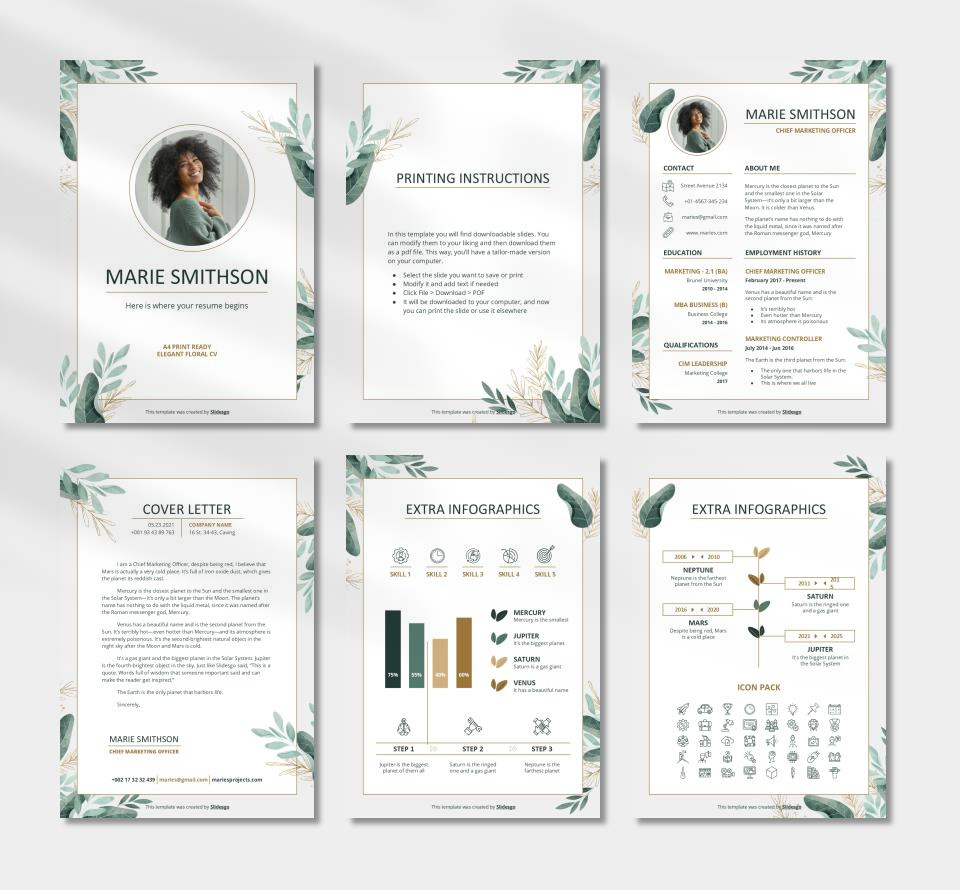 竖版A4简历个人介绍PPT模板