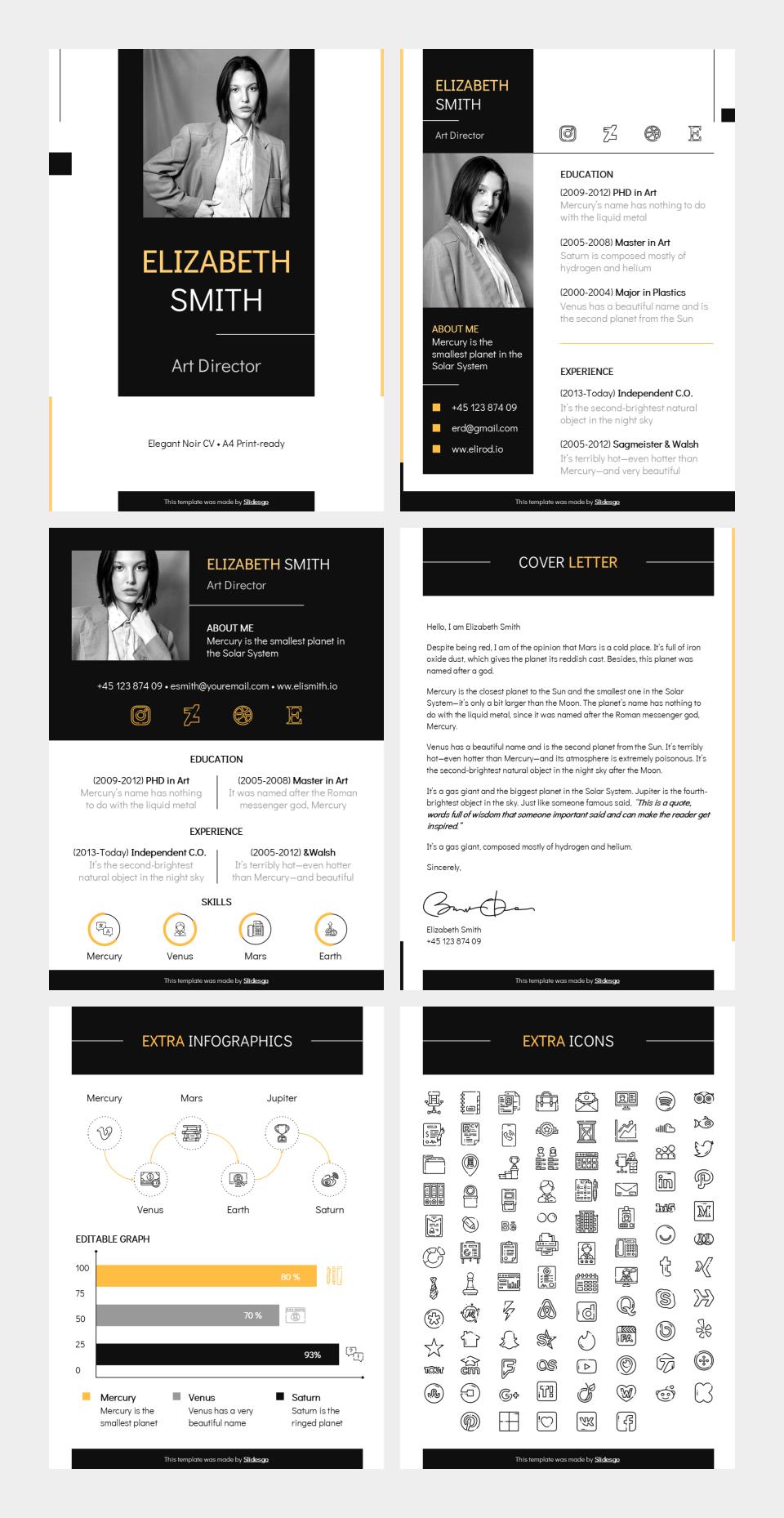 竖版A4简历个人介绍PPT模板