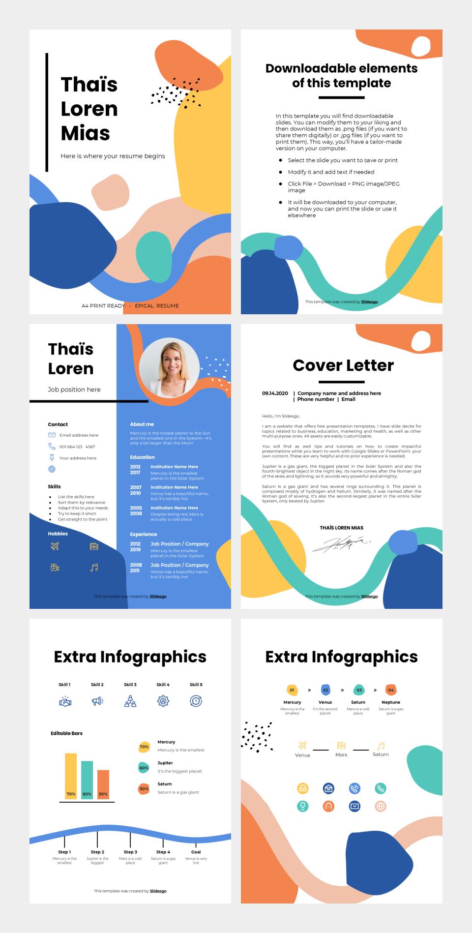 竖版A4简历个人介绍PPT模板