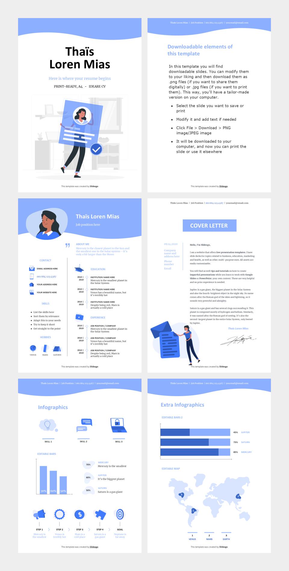 竖版A4简历个人介绍PPT模板