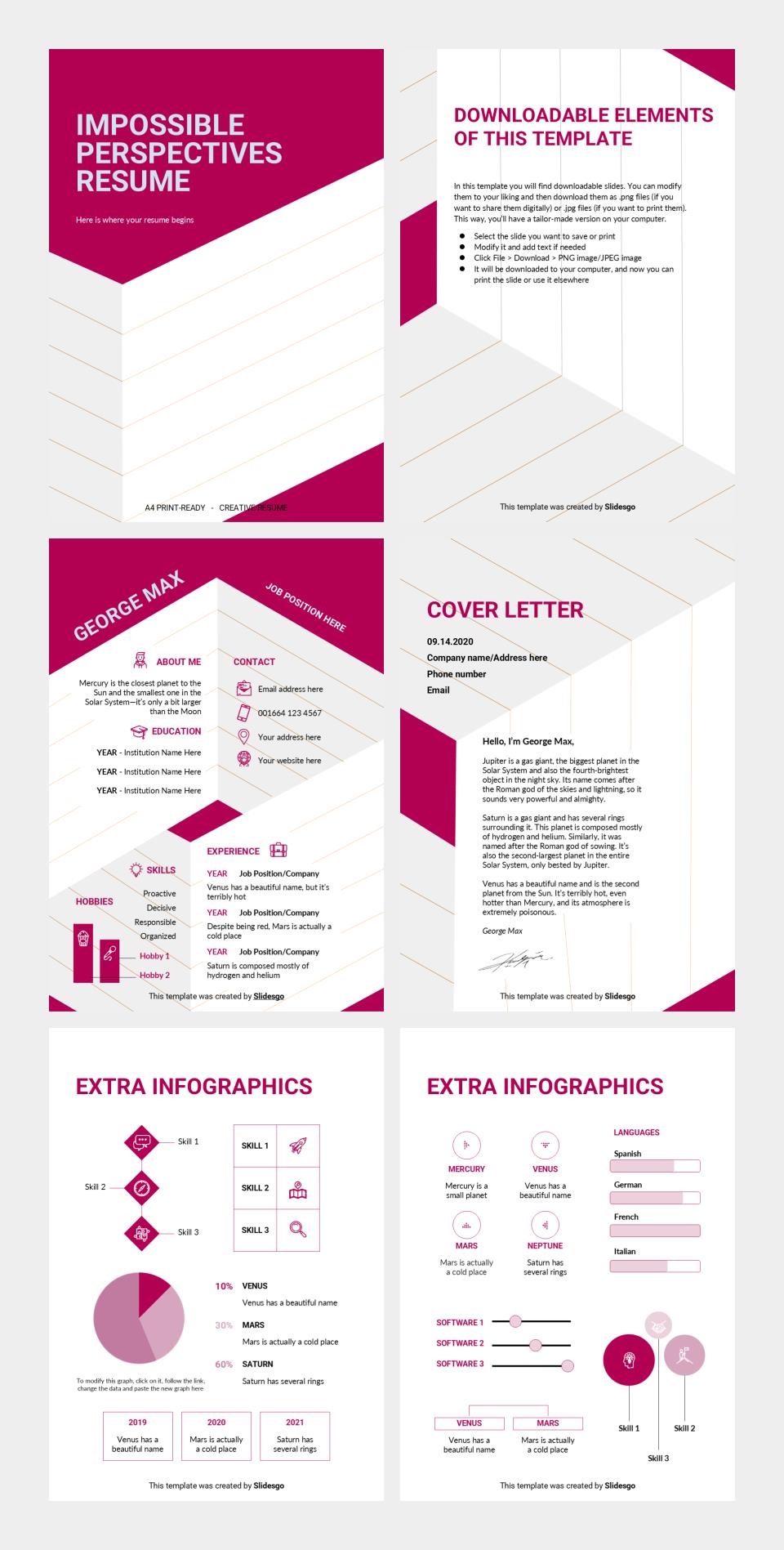 竖版A4简历个人介绍PPT模板