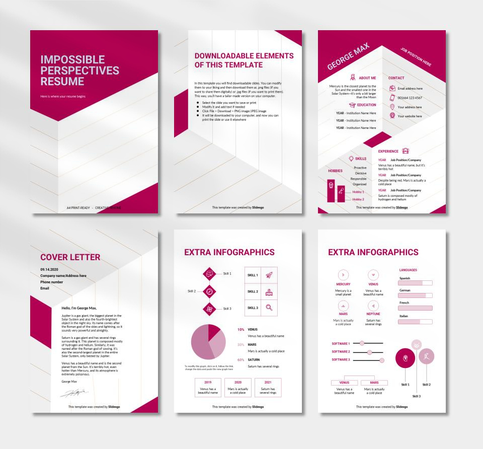 竖版A4简历个人介绍PPT模板