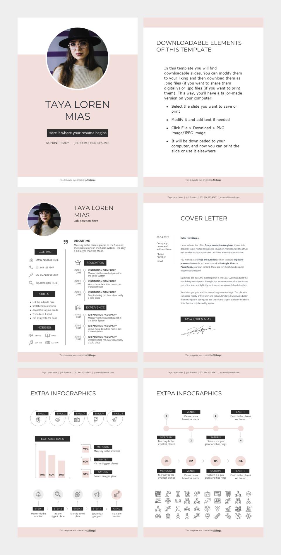 竖版A4简历个人介绍PPT模板