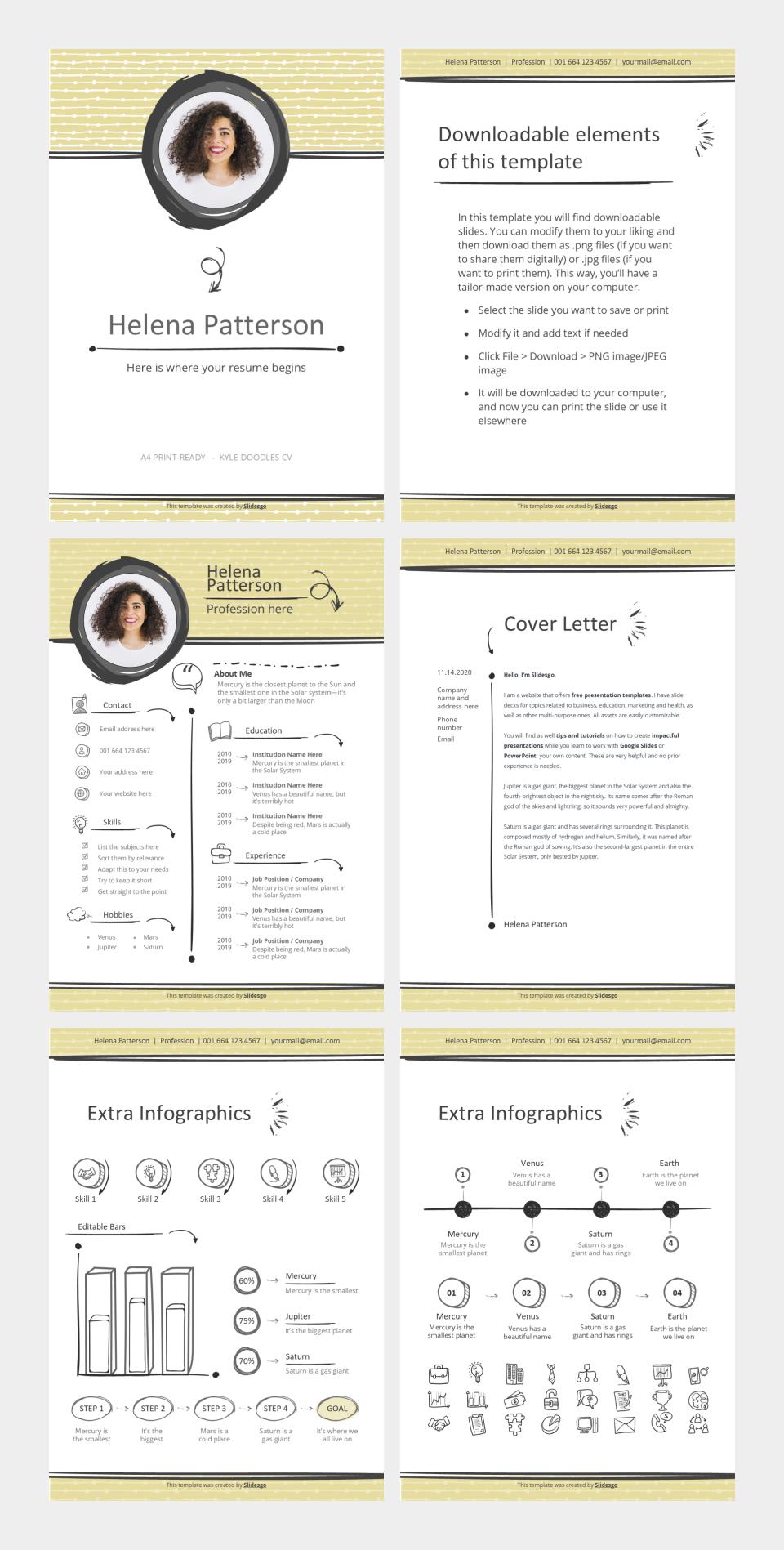 竖版A4简历个人介绍PPT模板