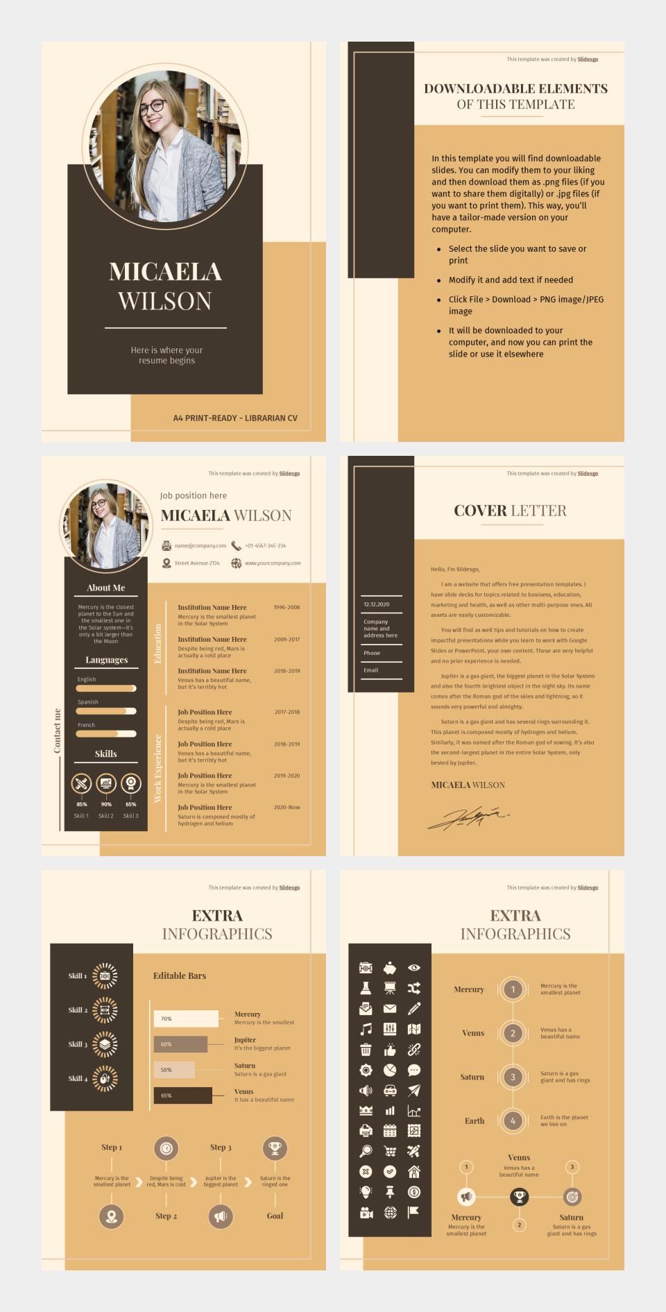 竖版A4简历个人介绍PPT模板