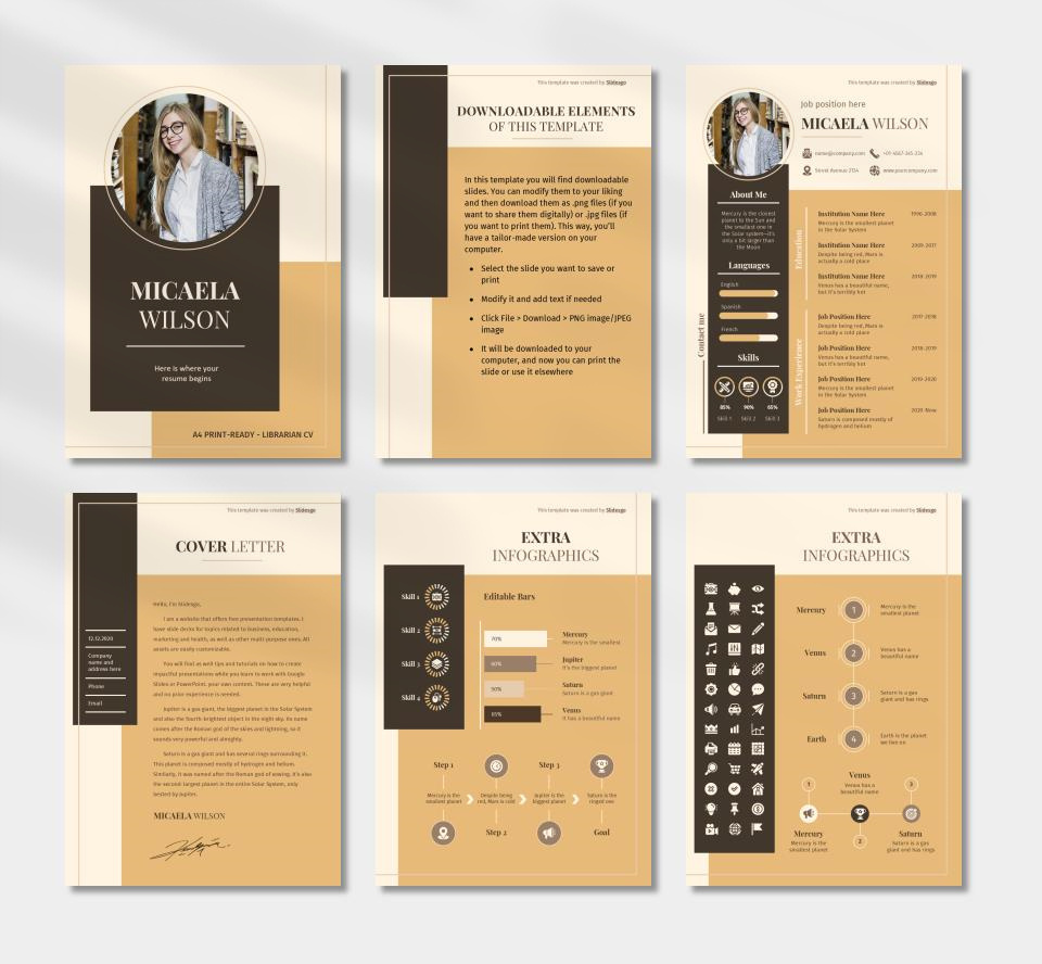 竖版A4简历个人介绍PPT模板