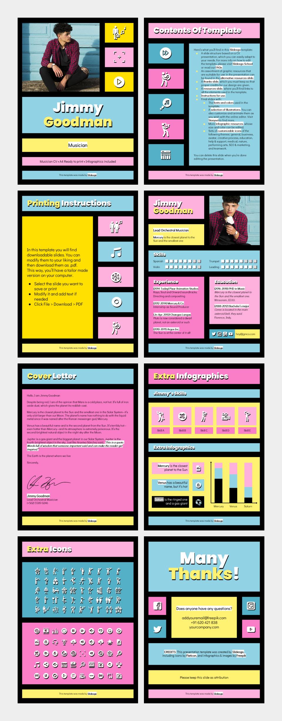 竖版A4简历个人介绍PPT模板