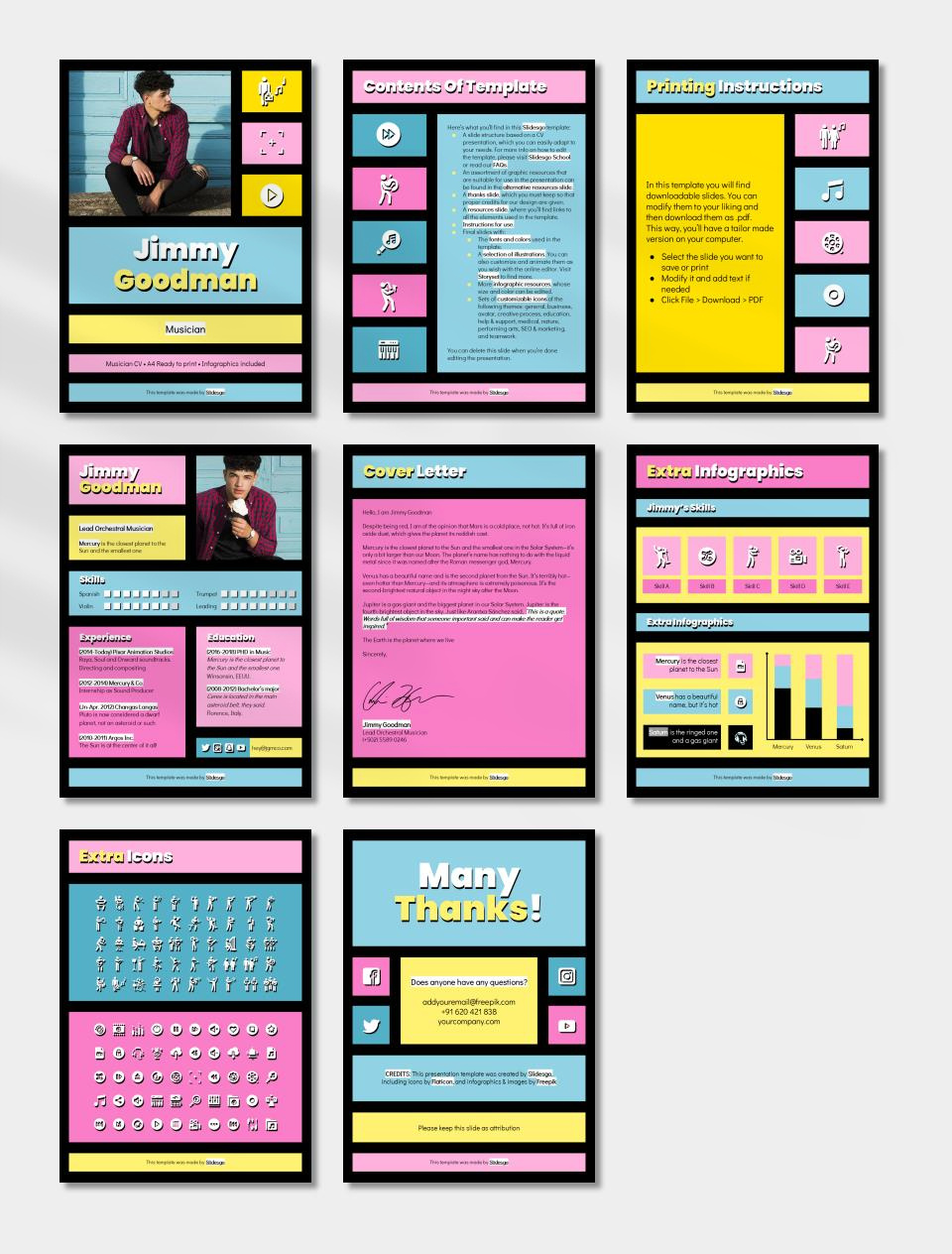 竖版A4简历个人介绍PPT模板