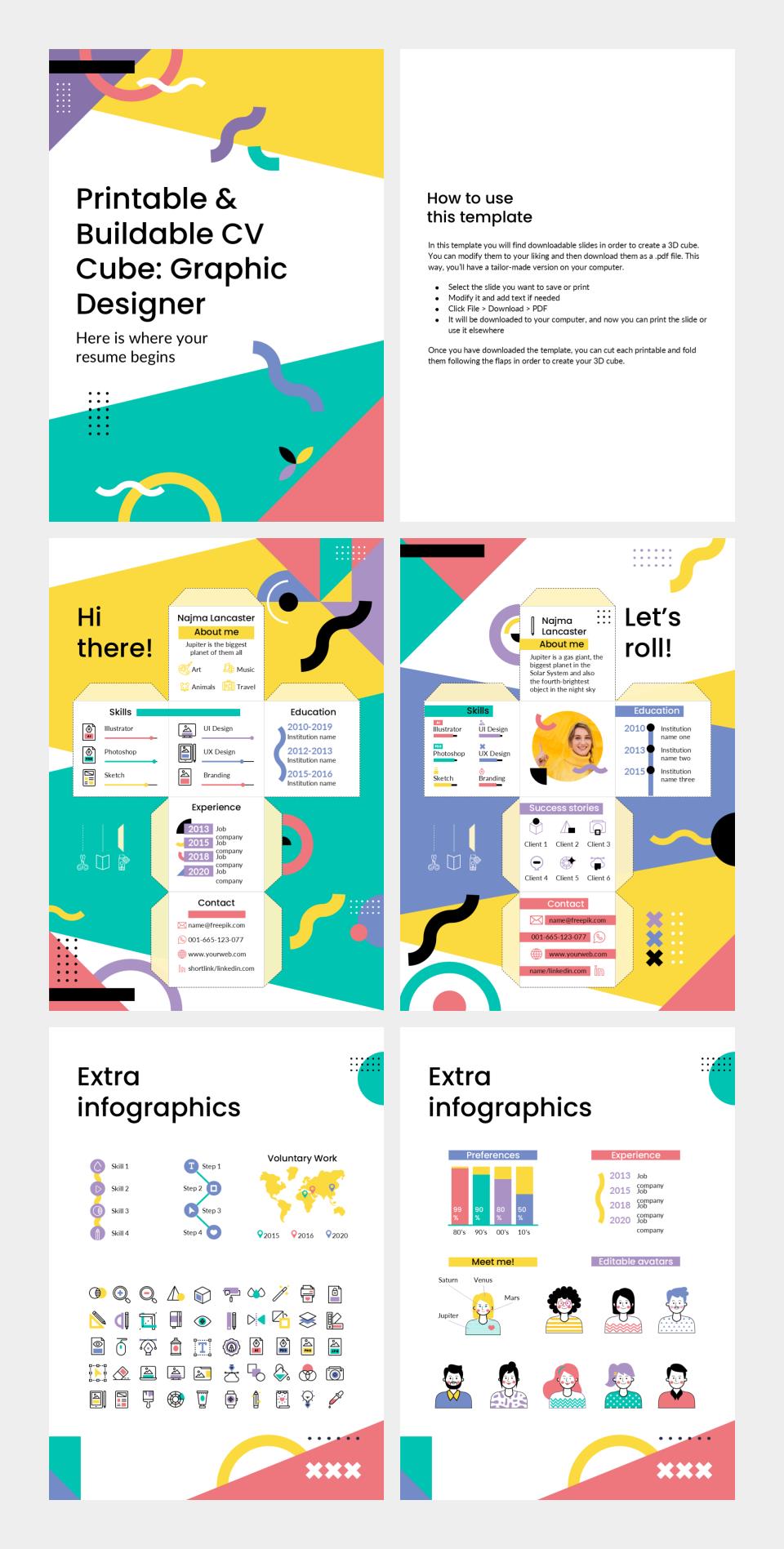 竖版A4简历个人介绍PPT模板