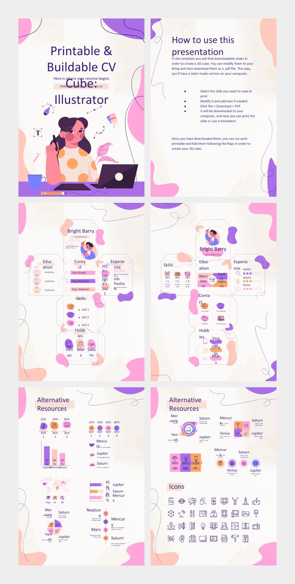 竖版A4简历个人介绍PPT模板