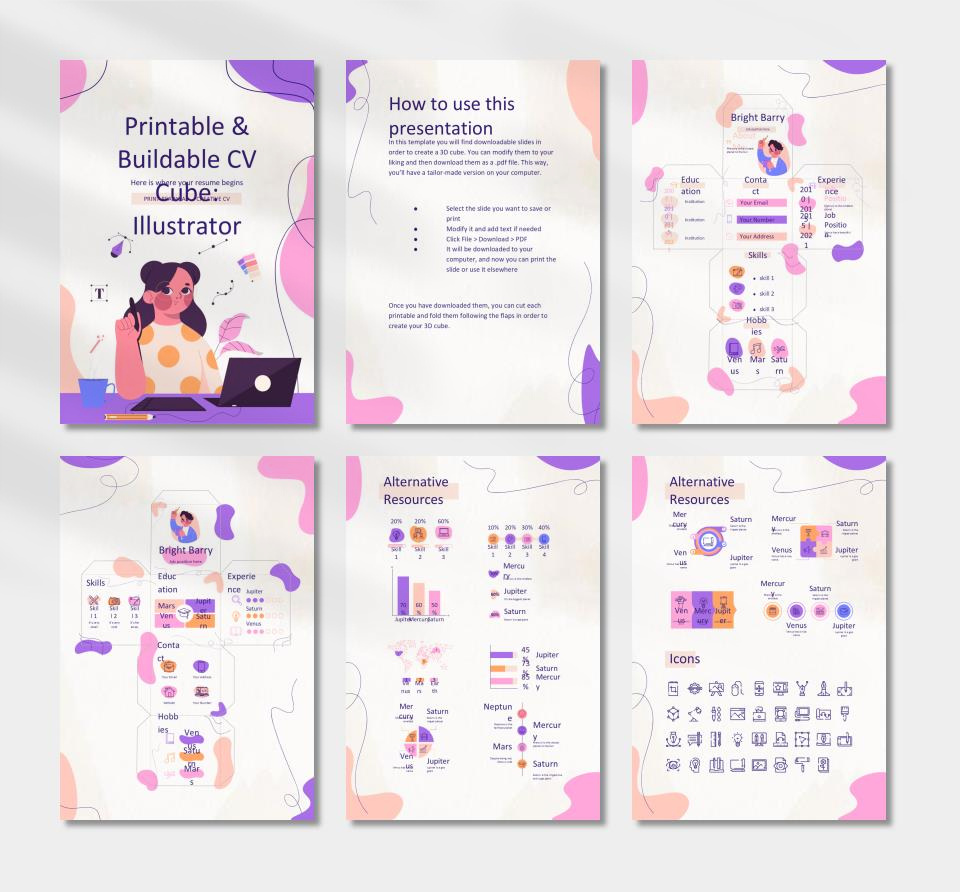 竖版A4简历个人介绍PPT模板