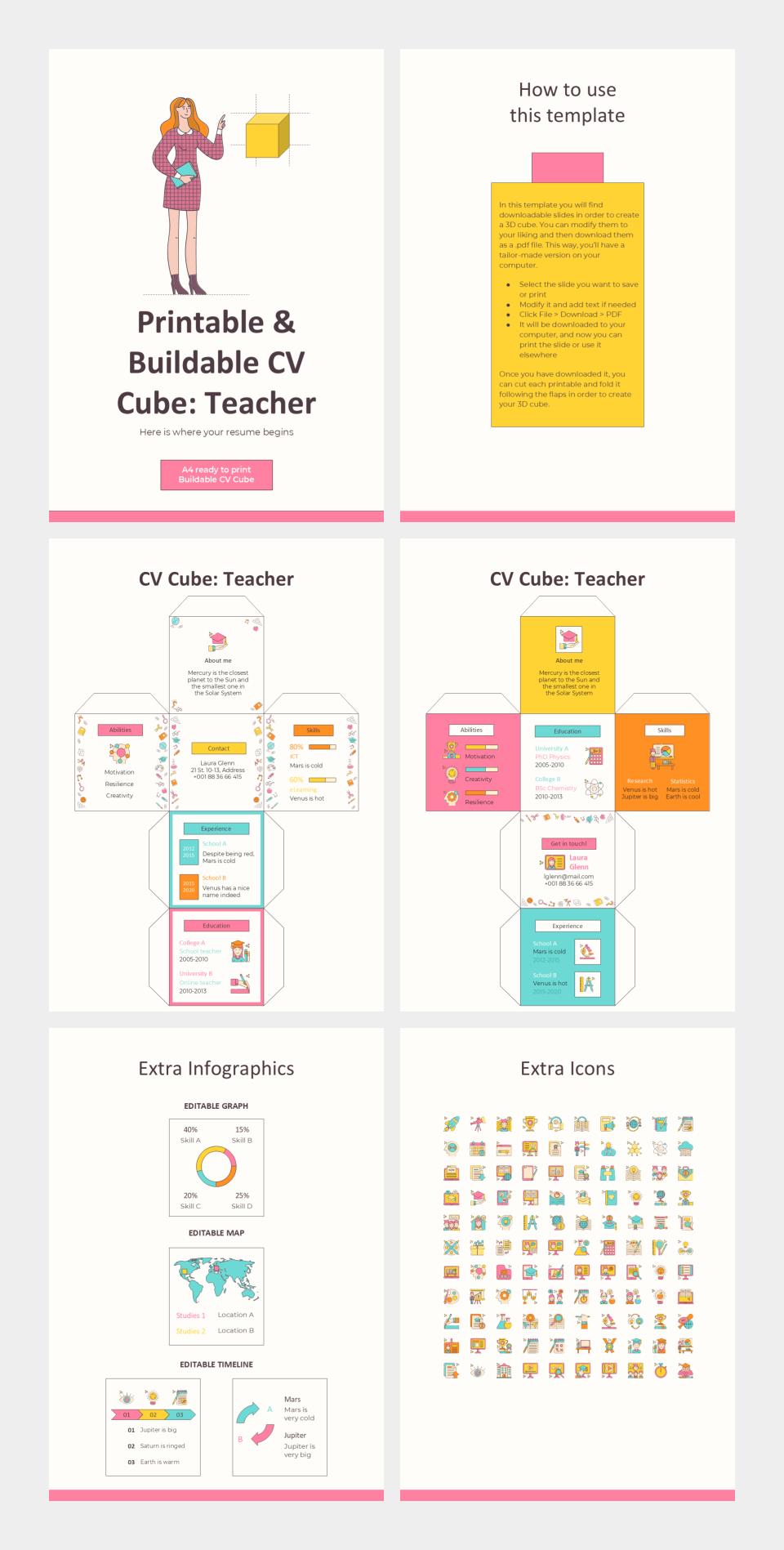 竖版A4简历个人介绍PPT模板