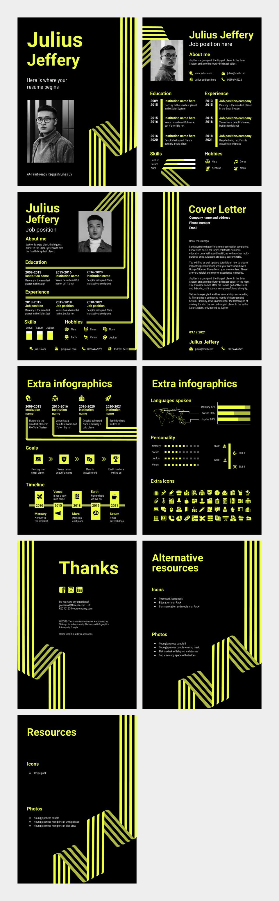竖版A4简历个人介绍PPT模板