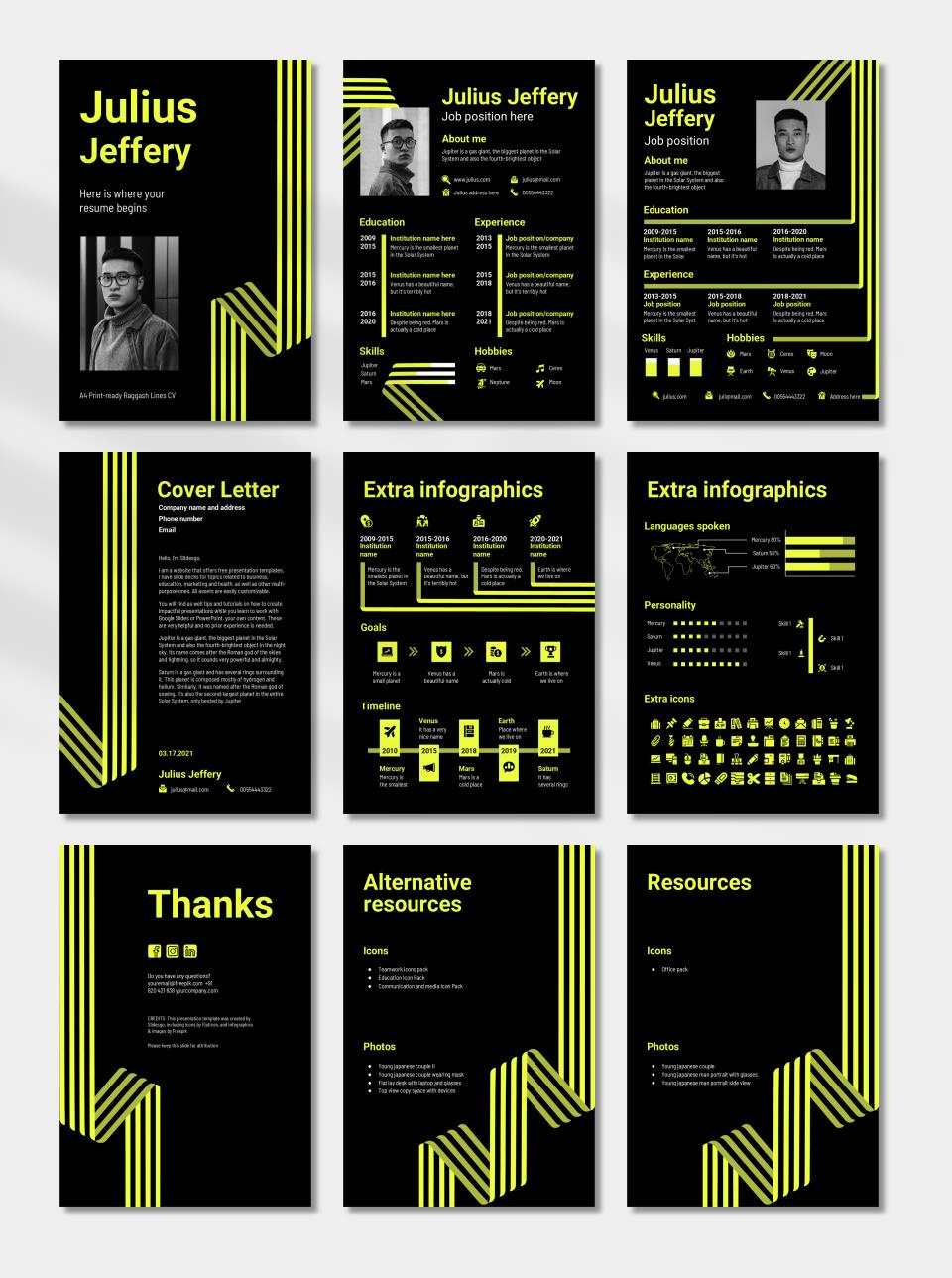 竖版A4简历个人介绍PPT模板