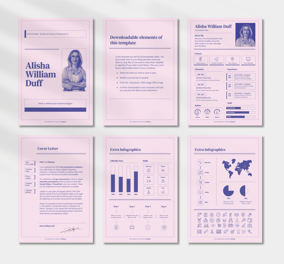 竖版A4简历个人介绍PPT模板