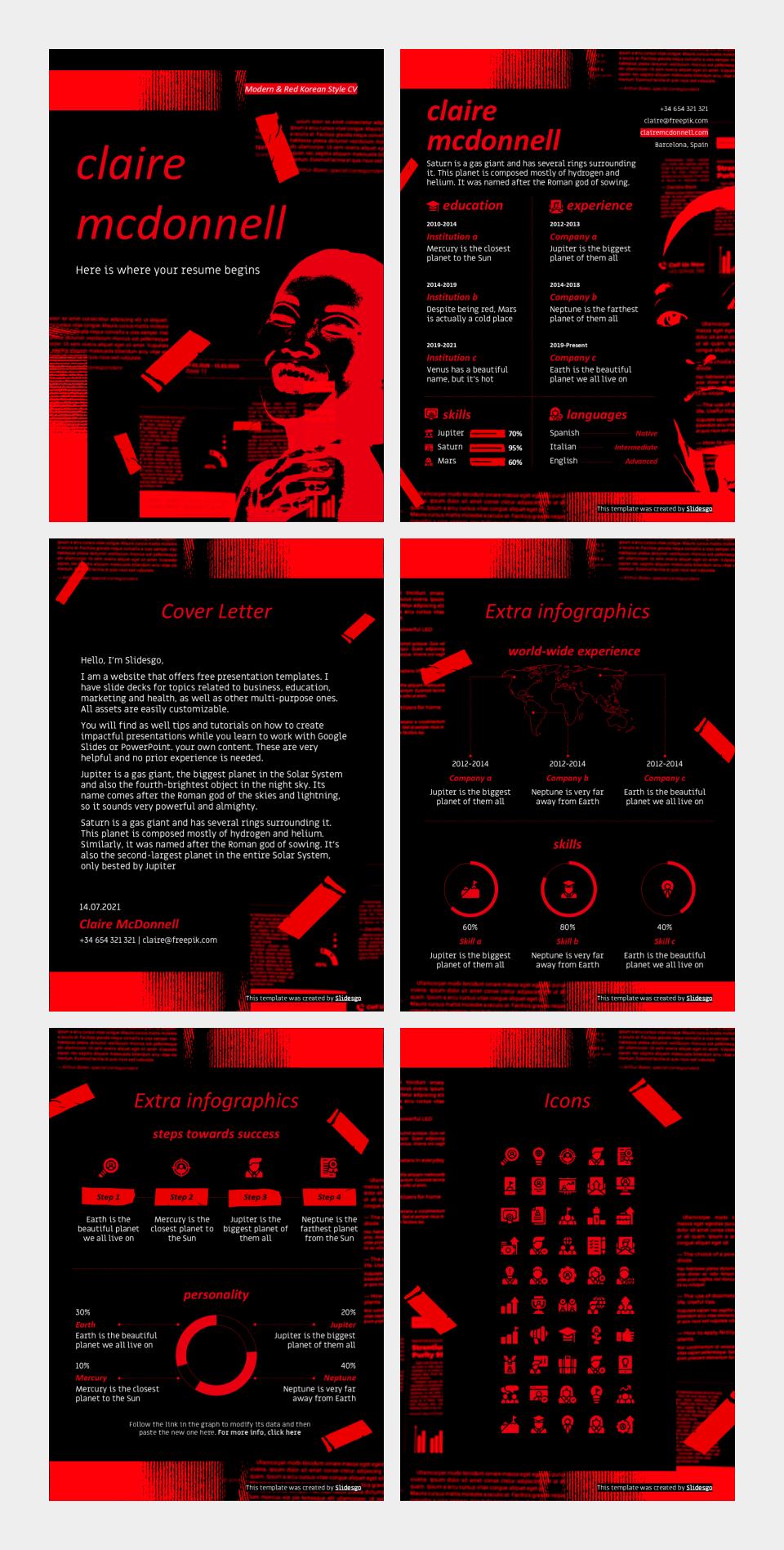 竖版A4简历个人介绍PPT模板