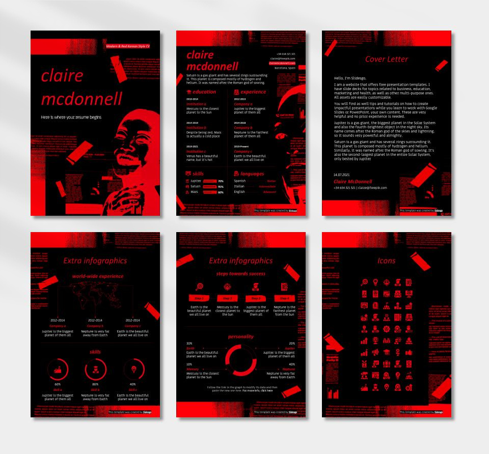 竖版A4简历个人介绍PPT模板
