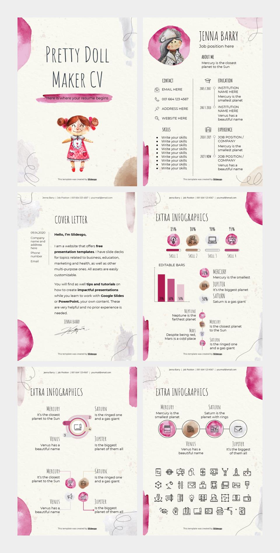 竖版A4简历个人介绍PPT模板