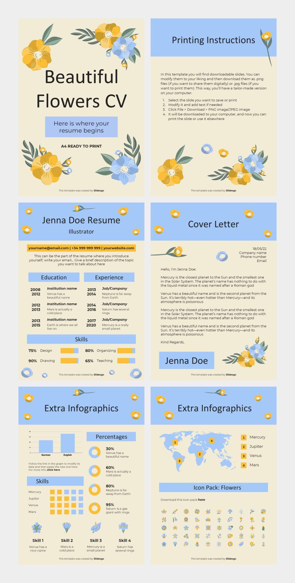 竖版A4简历个人介绍PPT模板