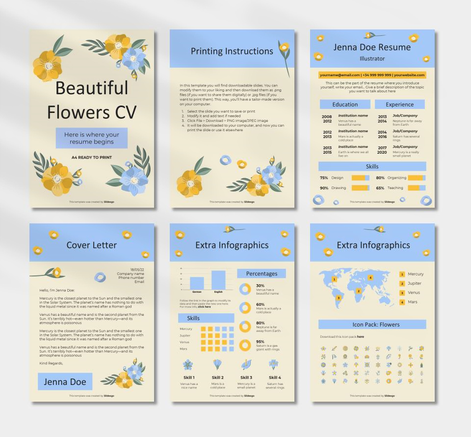 竖版A4简历个人介绍PPT模板