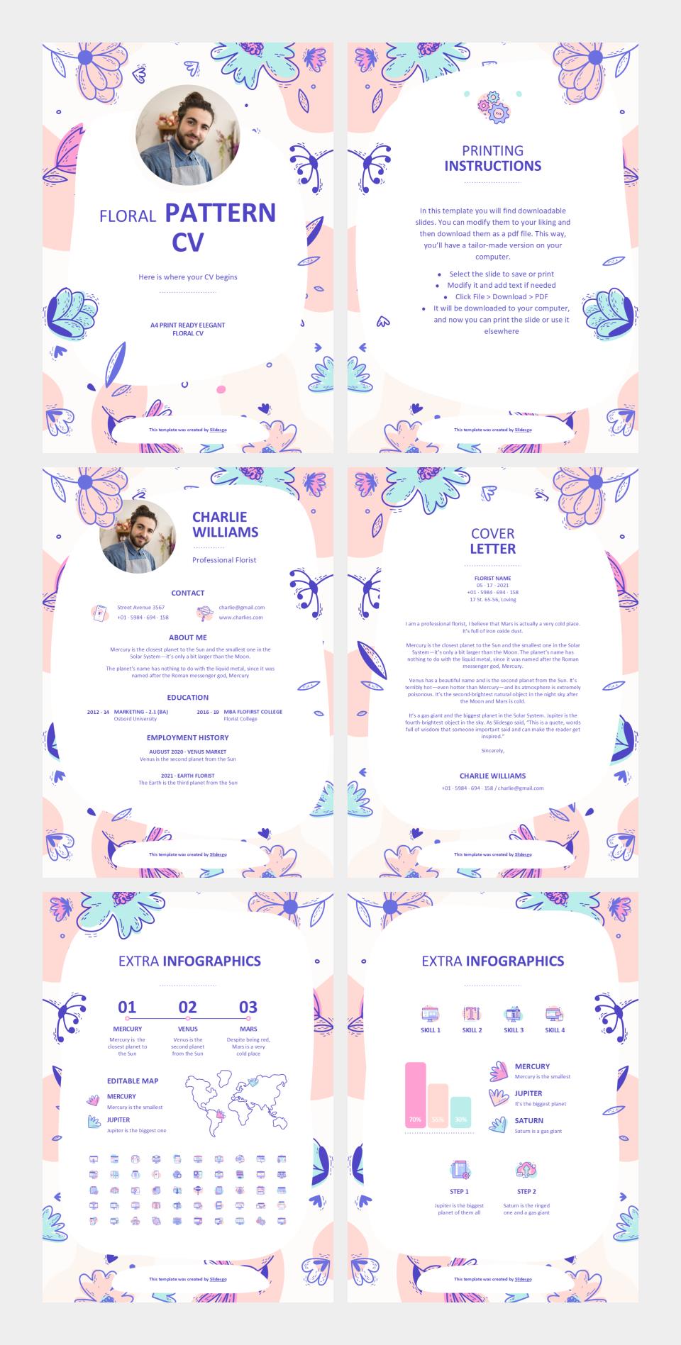 竖版A4简历个人介绍PPT模板