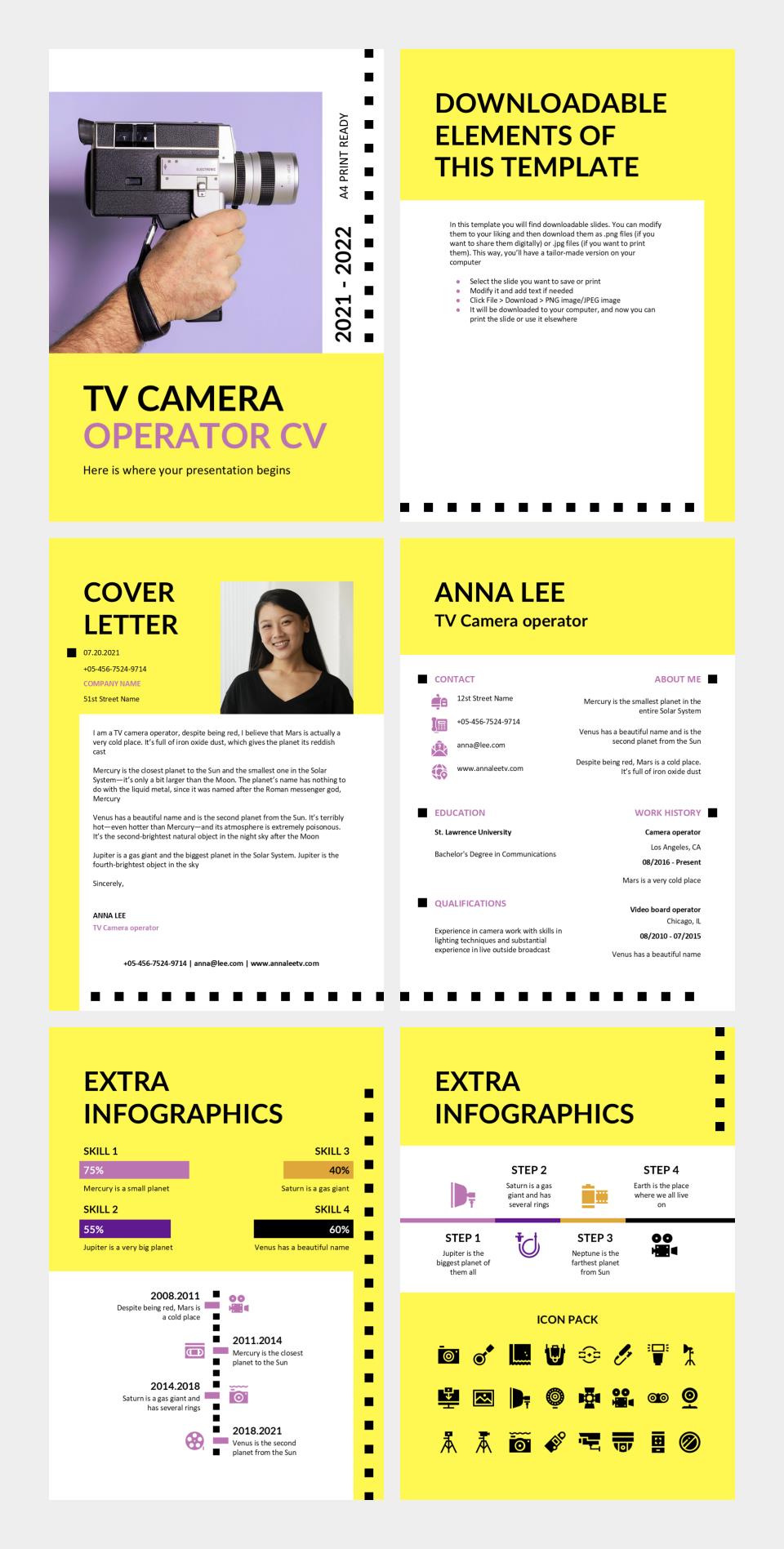 竖版A4简历个人介绍PPT模板